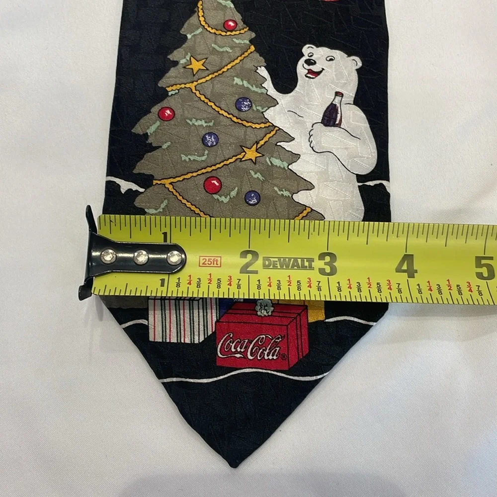Coca-Cola Christmas Polar Bear Holiday Event Winter Tie Whimsical Casual Festive
